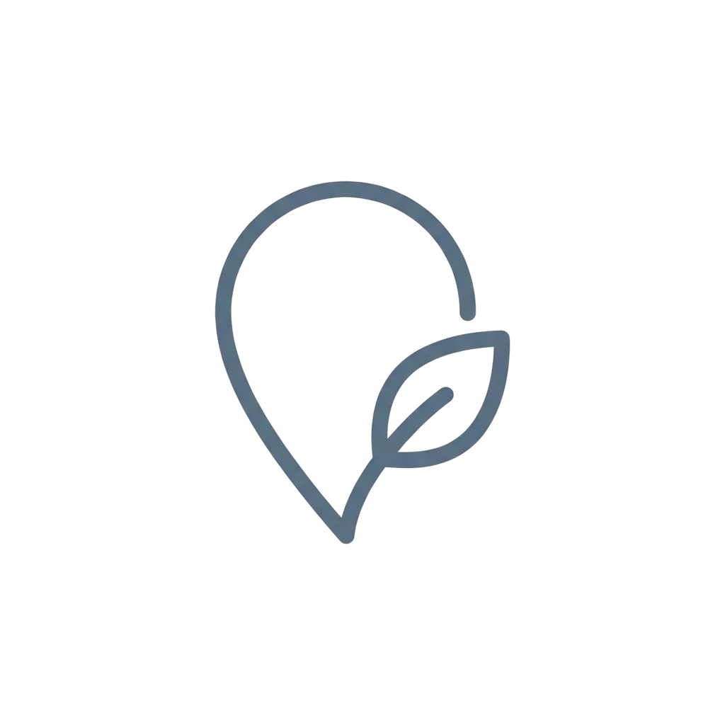 Location pin with leaf icon representing New Zealand sourced ingredients